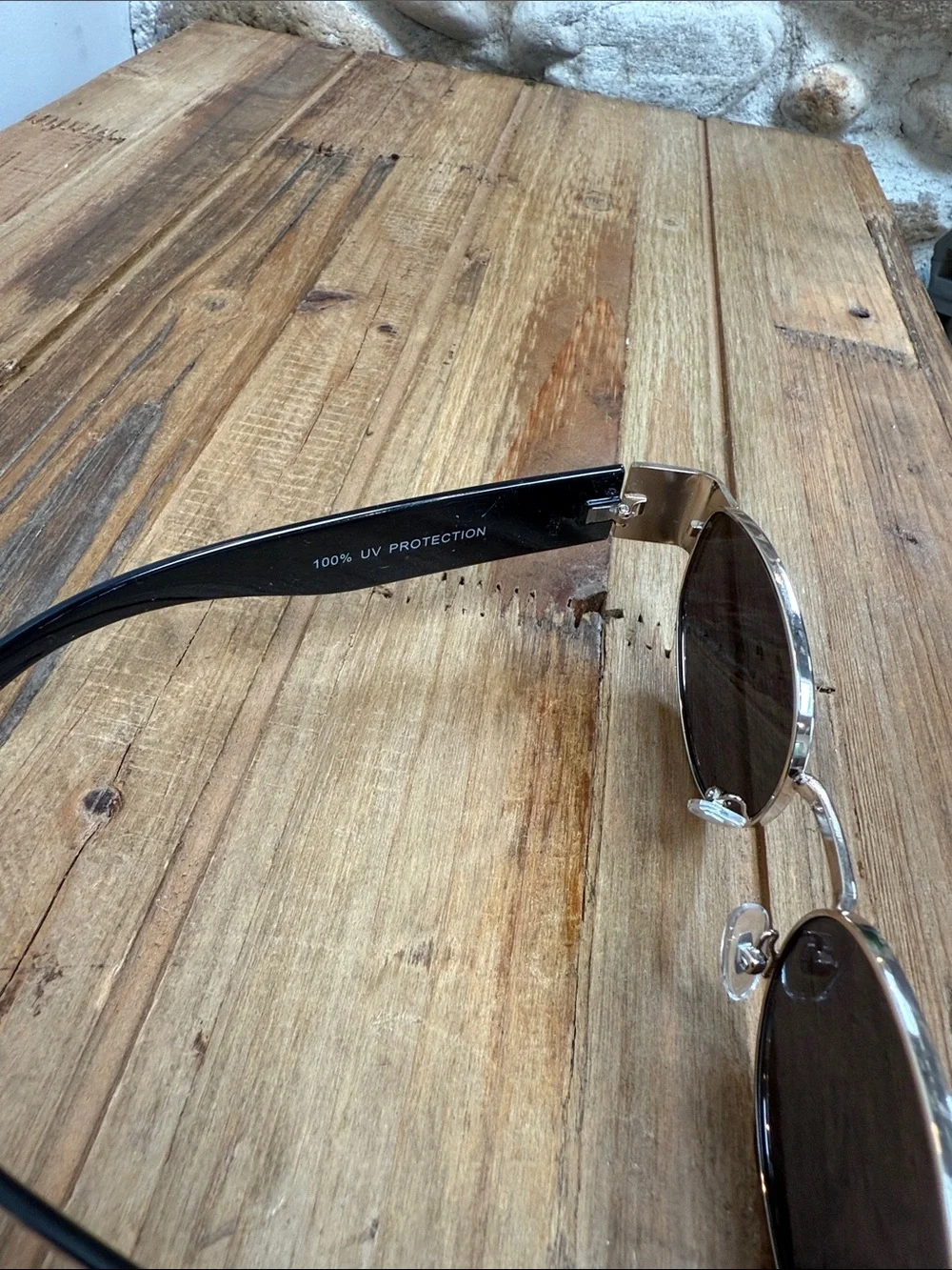 NWT Ed Hardy Gold and Black Sunglasses with Colorful Temple Art